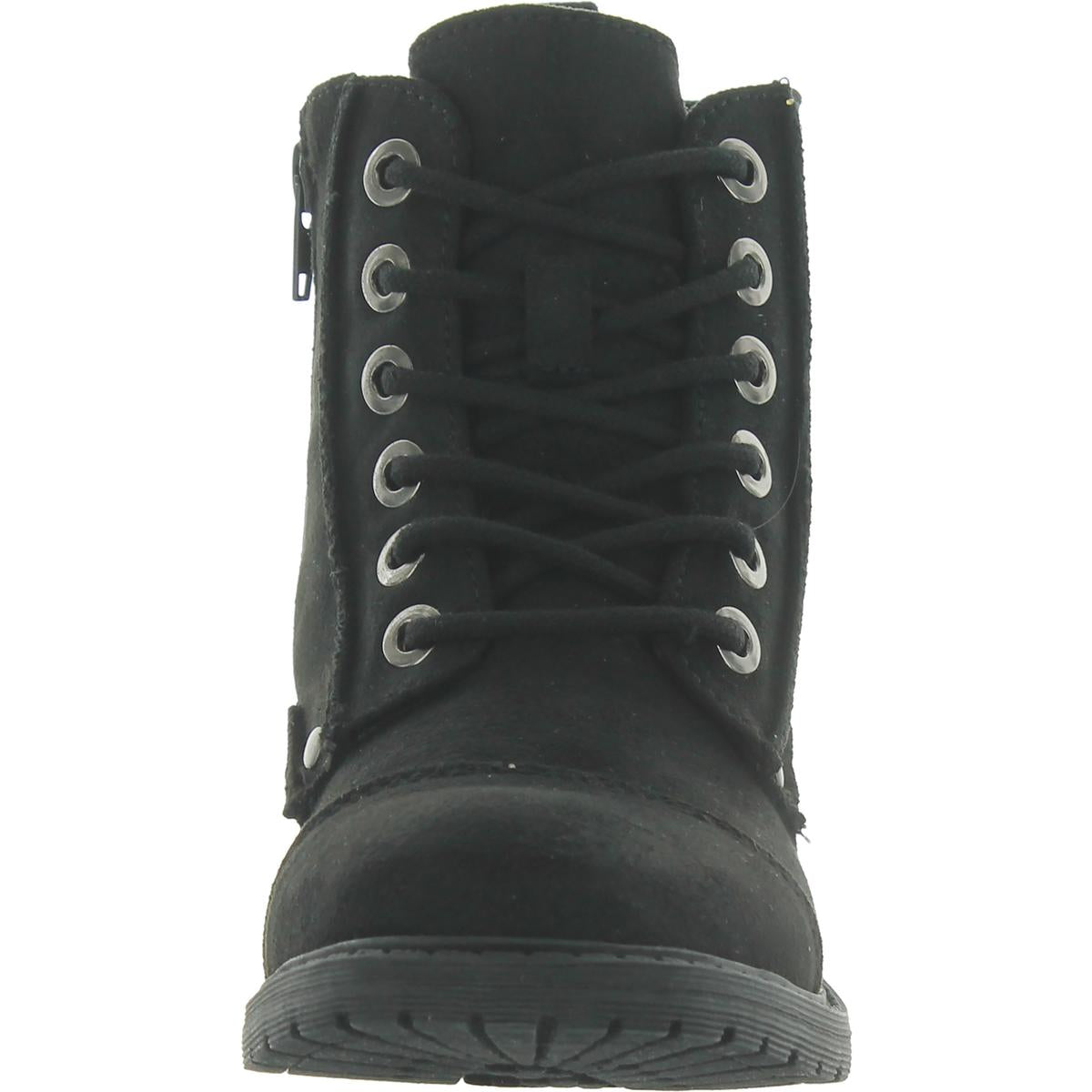 Very G Womens Birdie Pull On Round Toe Combat & Lace-up Boots