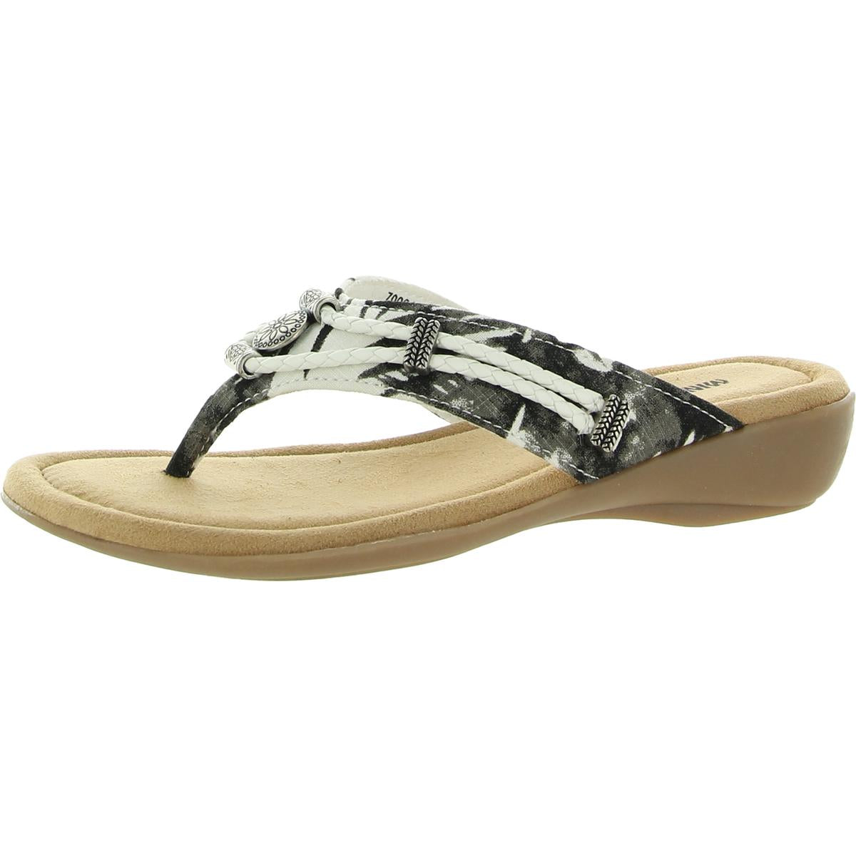 Minnetonka Womens Silverthorne Slip On Slides Thong Sandals