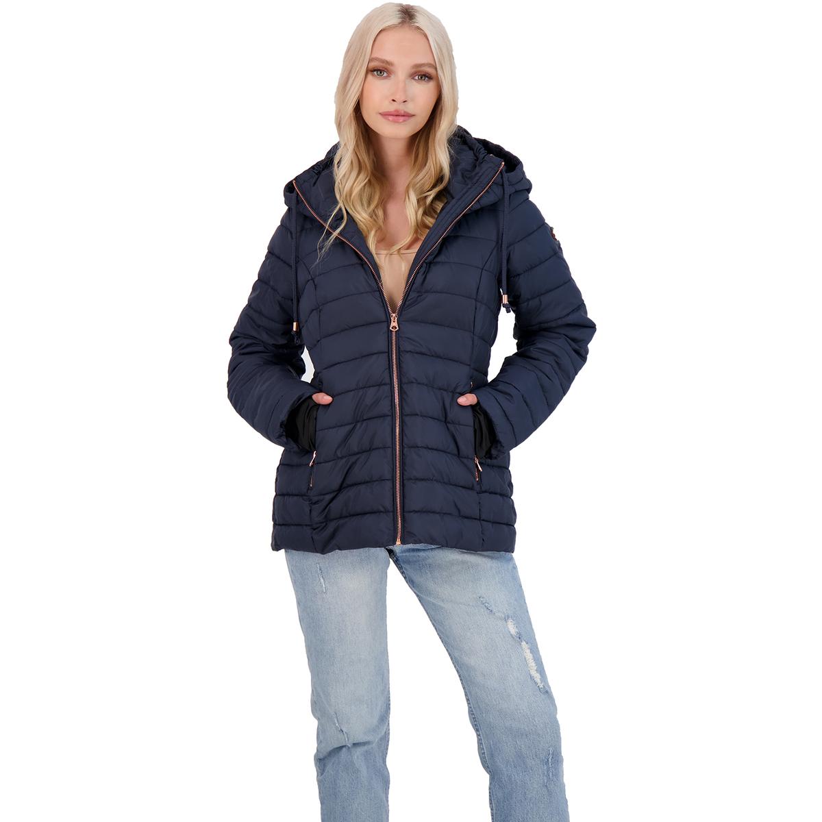 Steve Madden Cozy Lined Glacier Shield Womens Cozy Quilted Glacier Shield  Coat