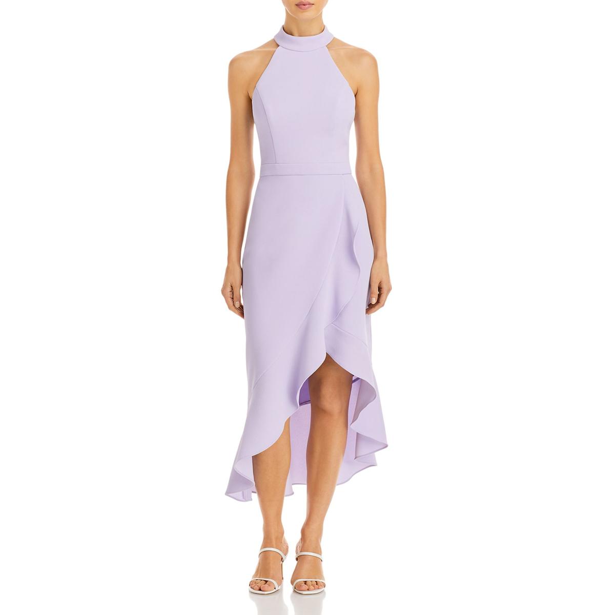 Aqua Womens Crepe Ruffled Midi Dress product