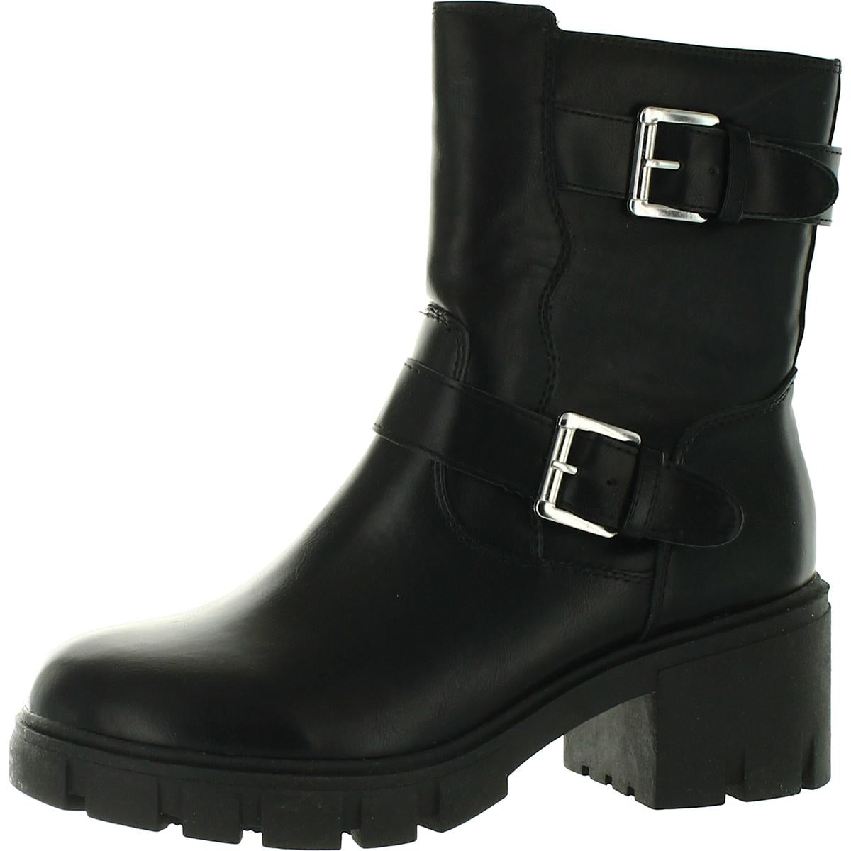 Zodiac Womens Greyson Zipper Lugged Sole Ankle Boots