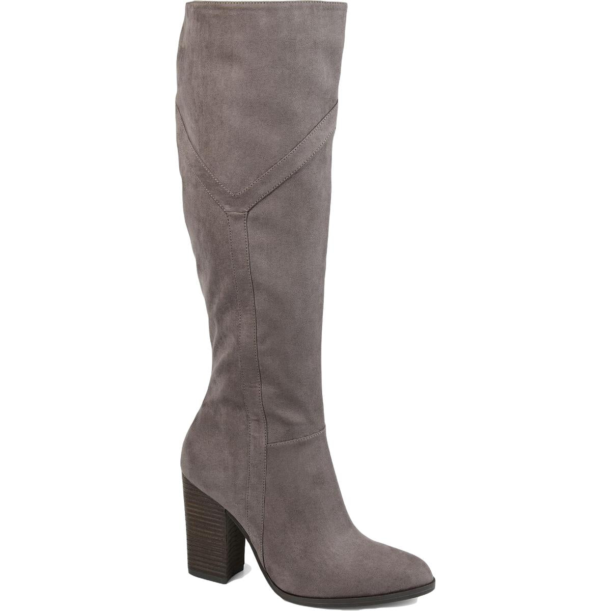 Journee Collection Womens Kyllie Extra Wide Calf Block Heel Knee-High Boots