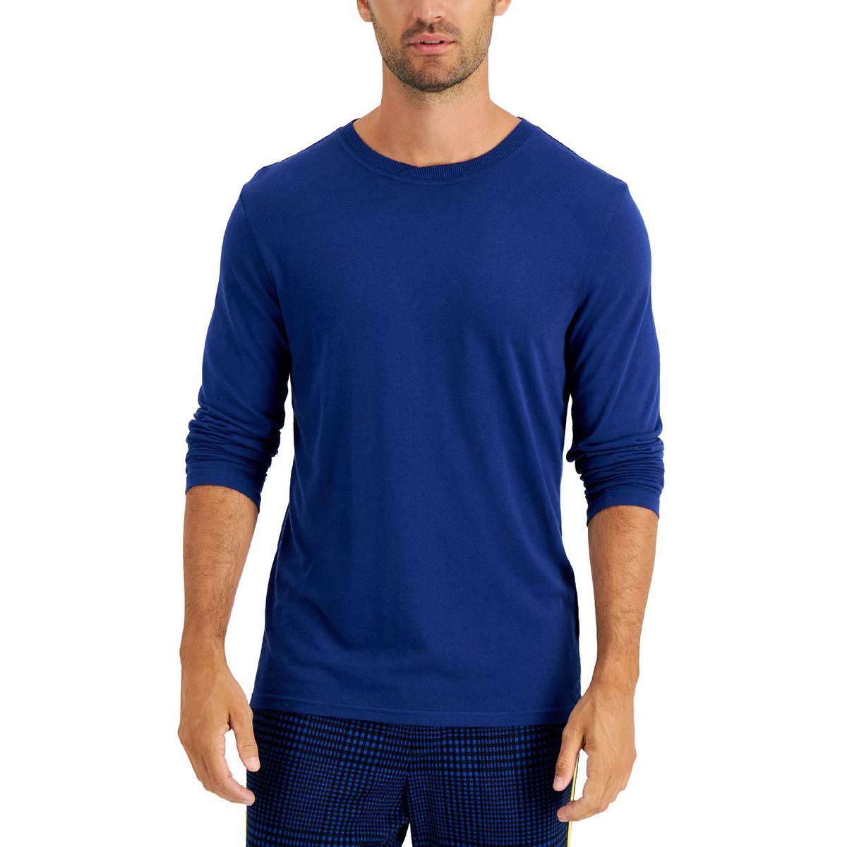 Club Room Mens Chatham Long Sleeves Crewneck Pajama Top