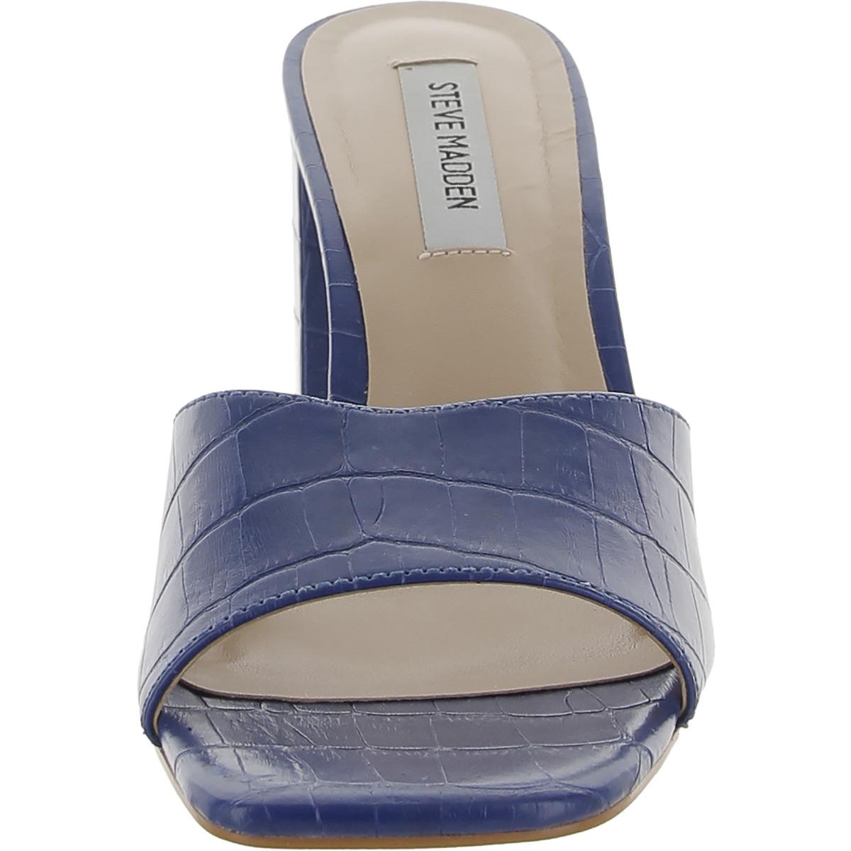 Steve Madden Womens Alaya Leather Slide Sandals