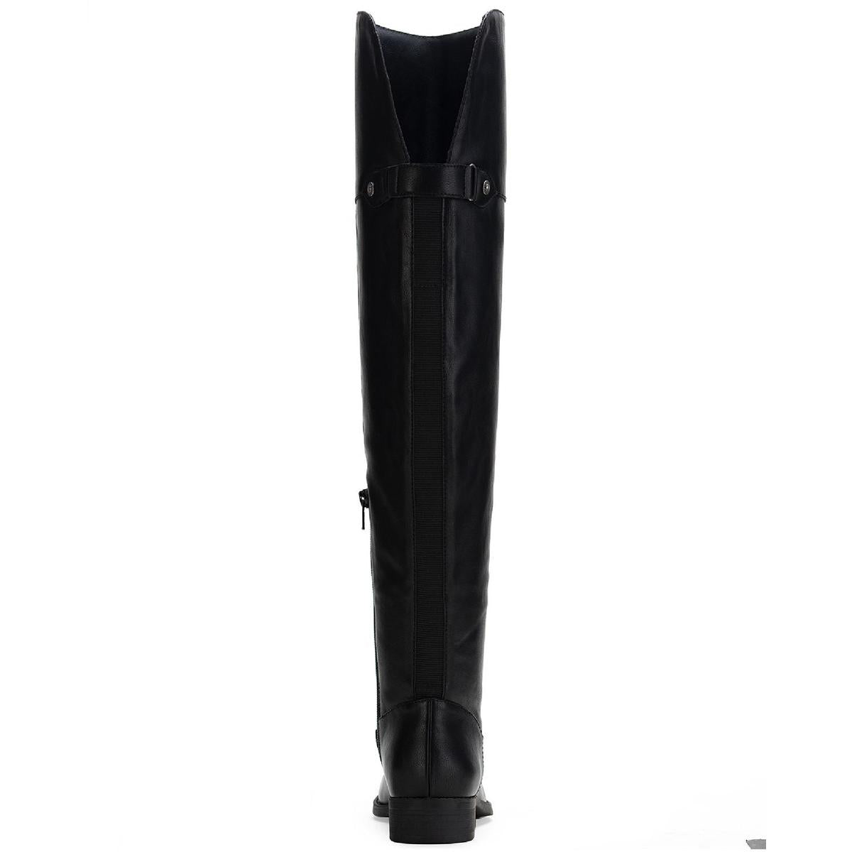 Sun + Stone Womens Faux Leather Wide Calf Over-The-Knee Boots