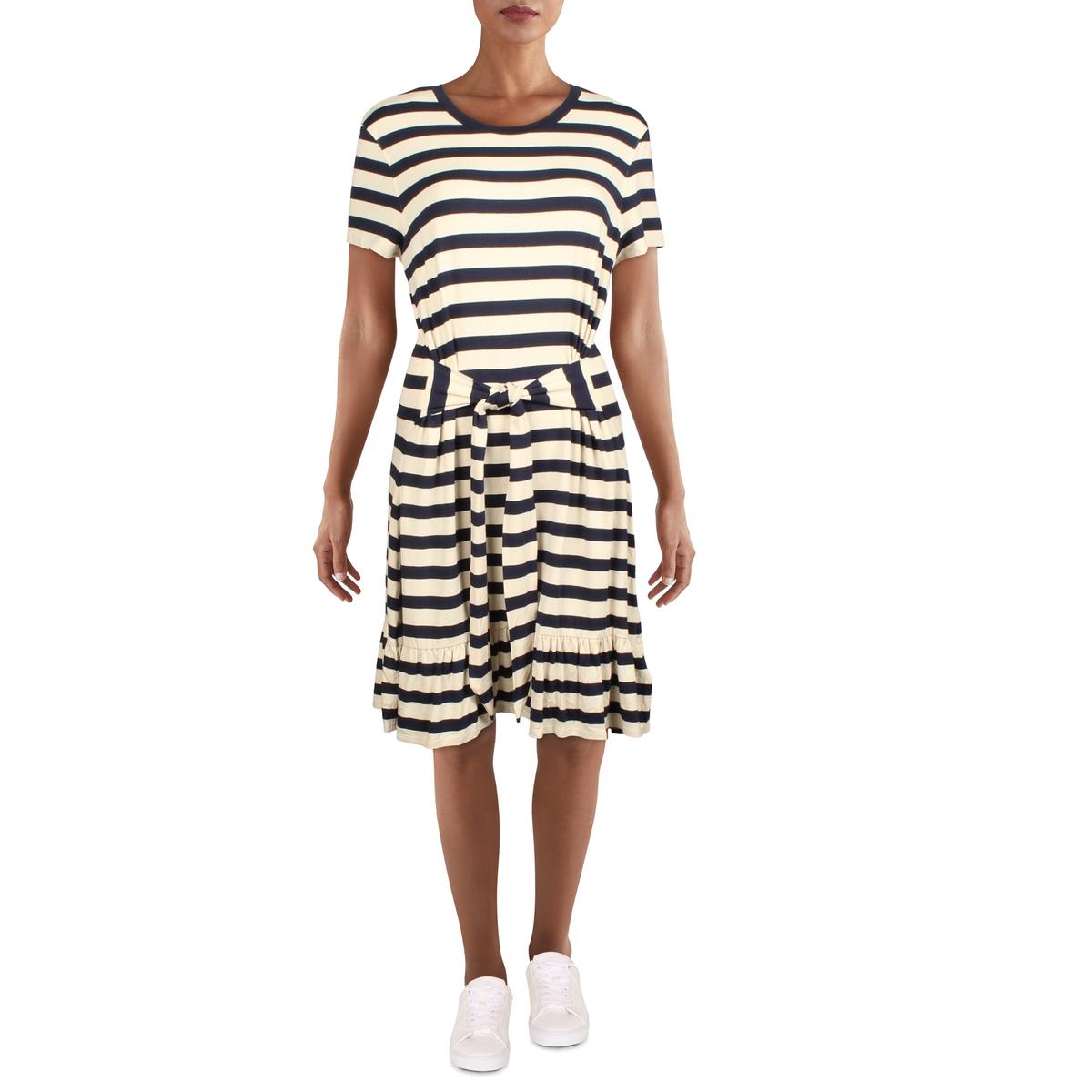 Lauren Ralph Lauren Womens Striped Mini T-Shirt Dress
