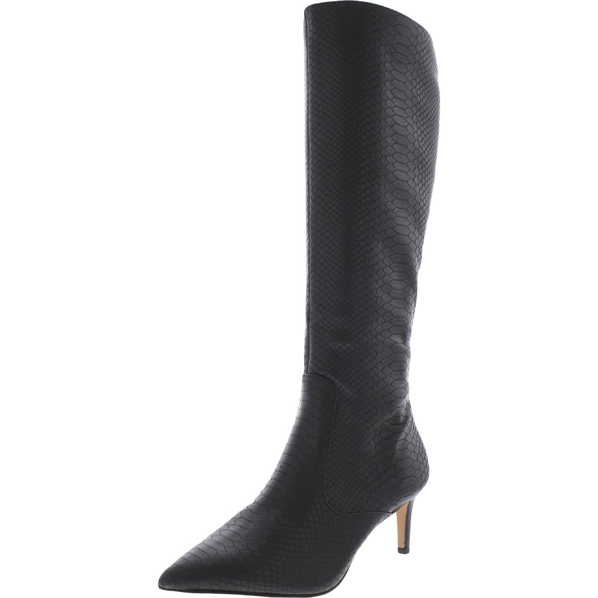 New York & Company Womens Faux Leather Tall Knee-High Boots Shoes