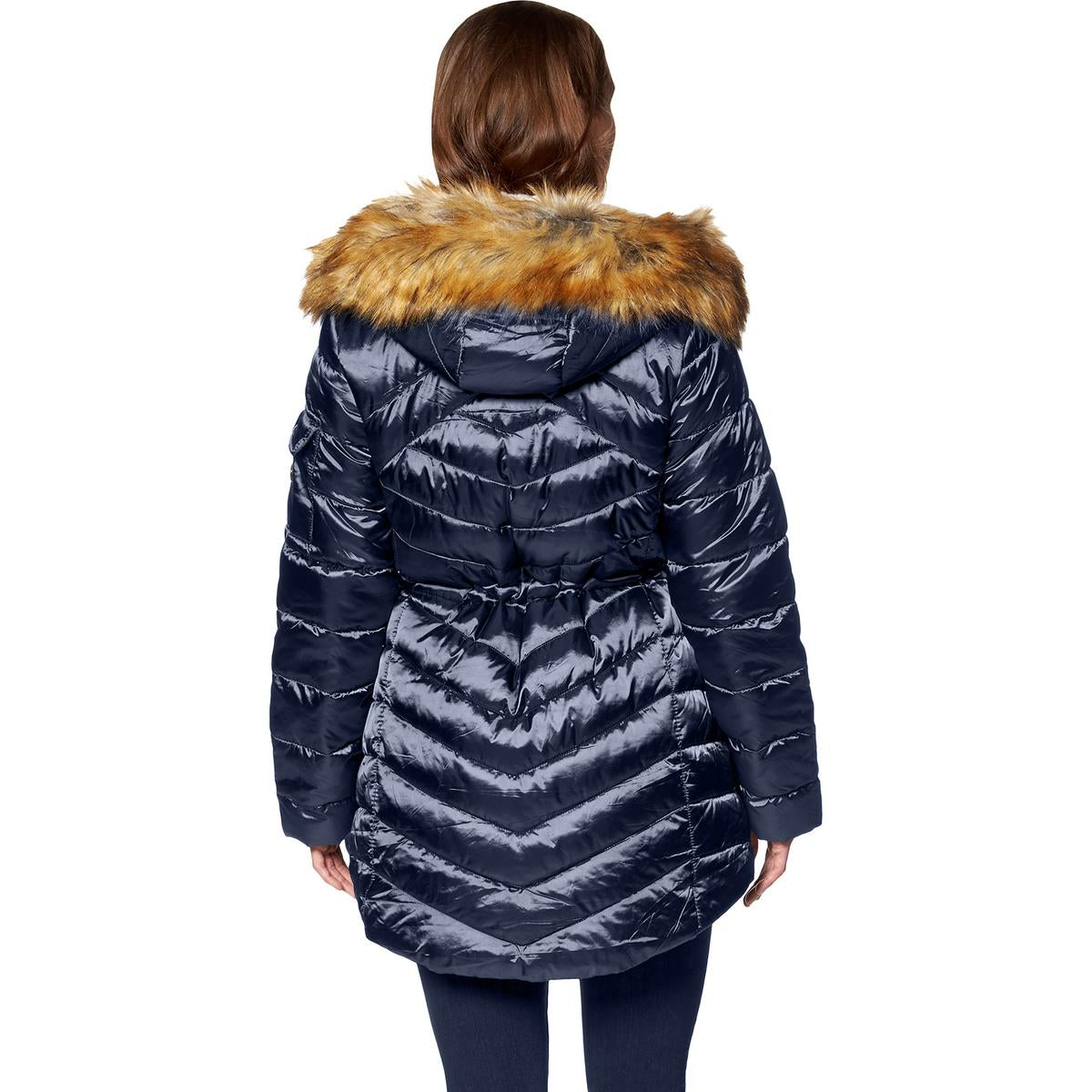 Jessica Simpson Puffer Coat for Women Faux Fur Cozy Lined Quilted Wint