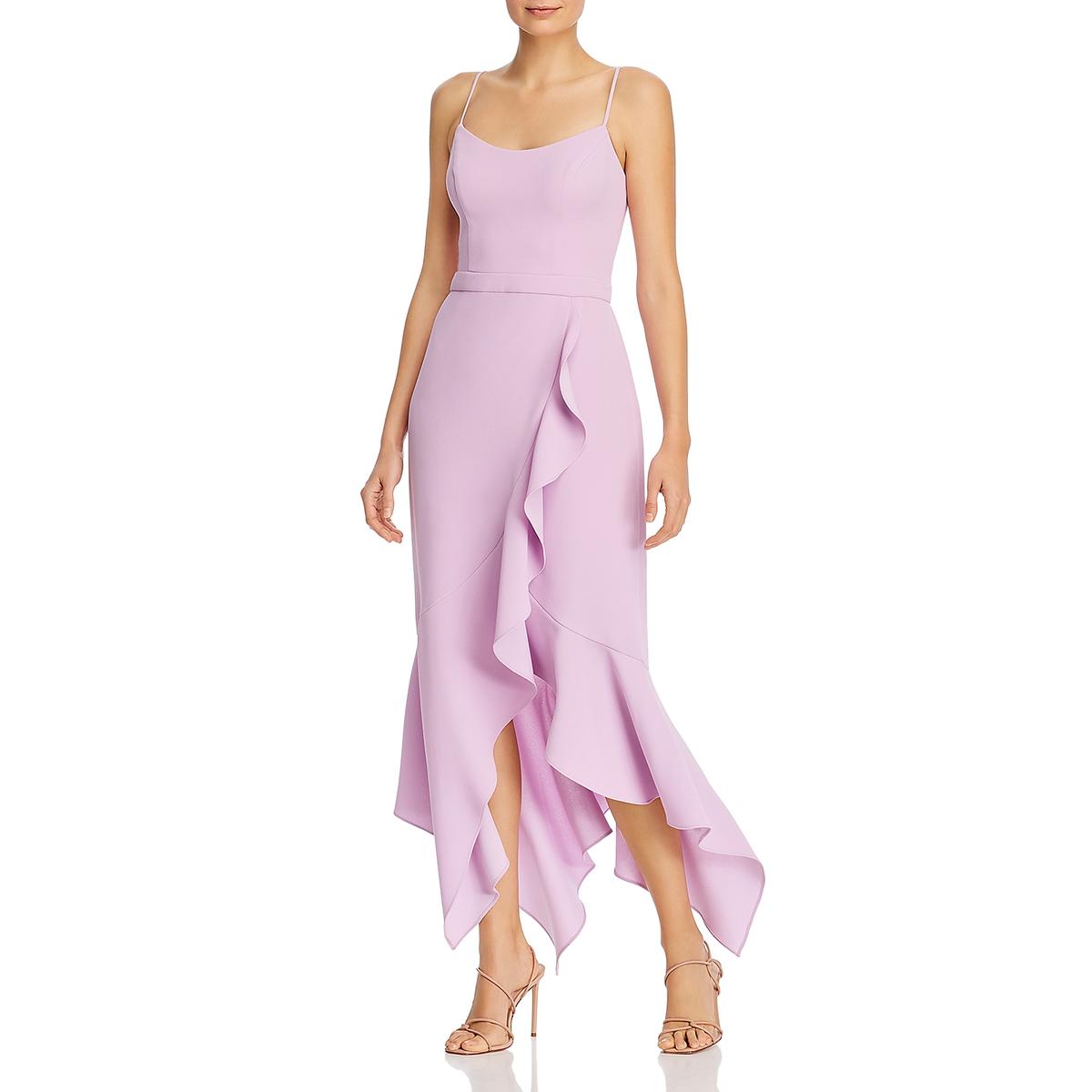 Aqua Womens Ruched Halter Evening Dress Gown BHFO 3805