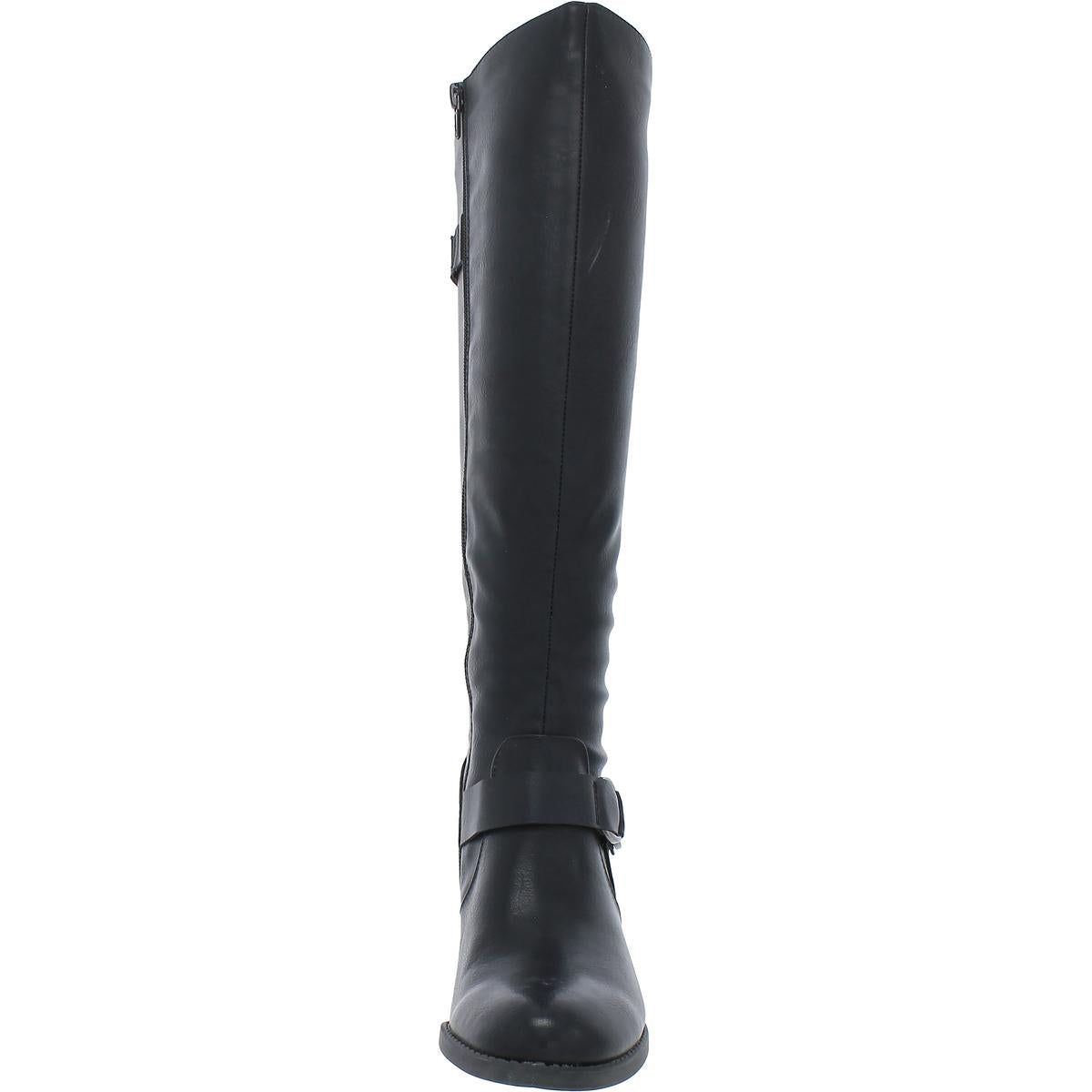 Natural Soul Womens Trish Faux Leather Tall Knee-High Boots