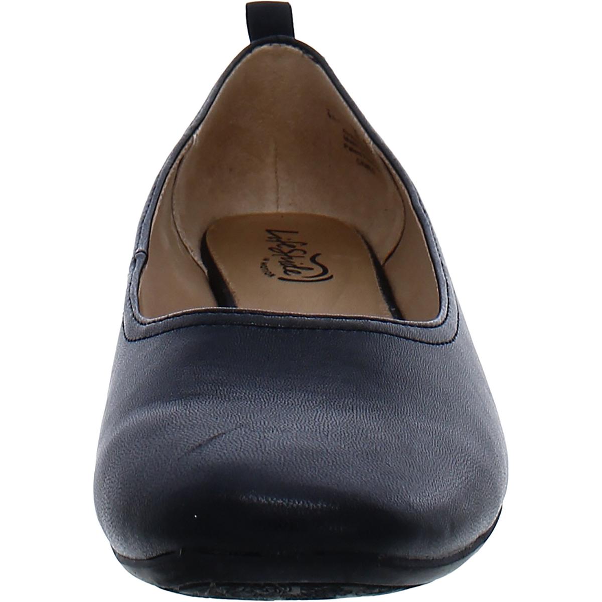 LifeStride Womens Cameo Faux Leather Round Toe Loafers