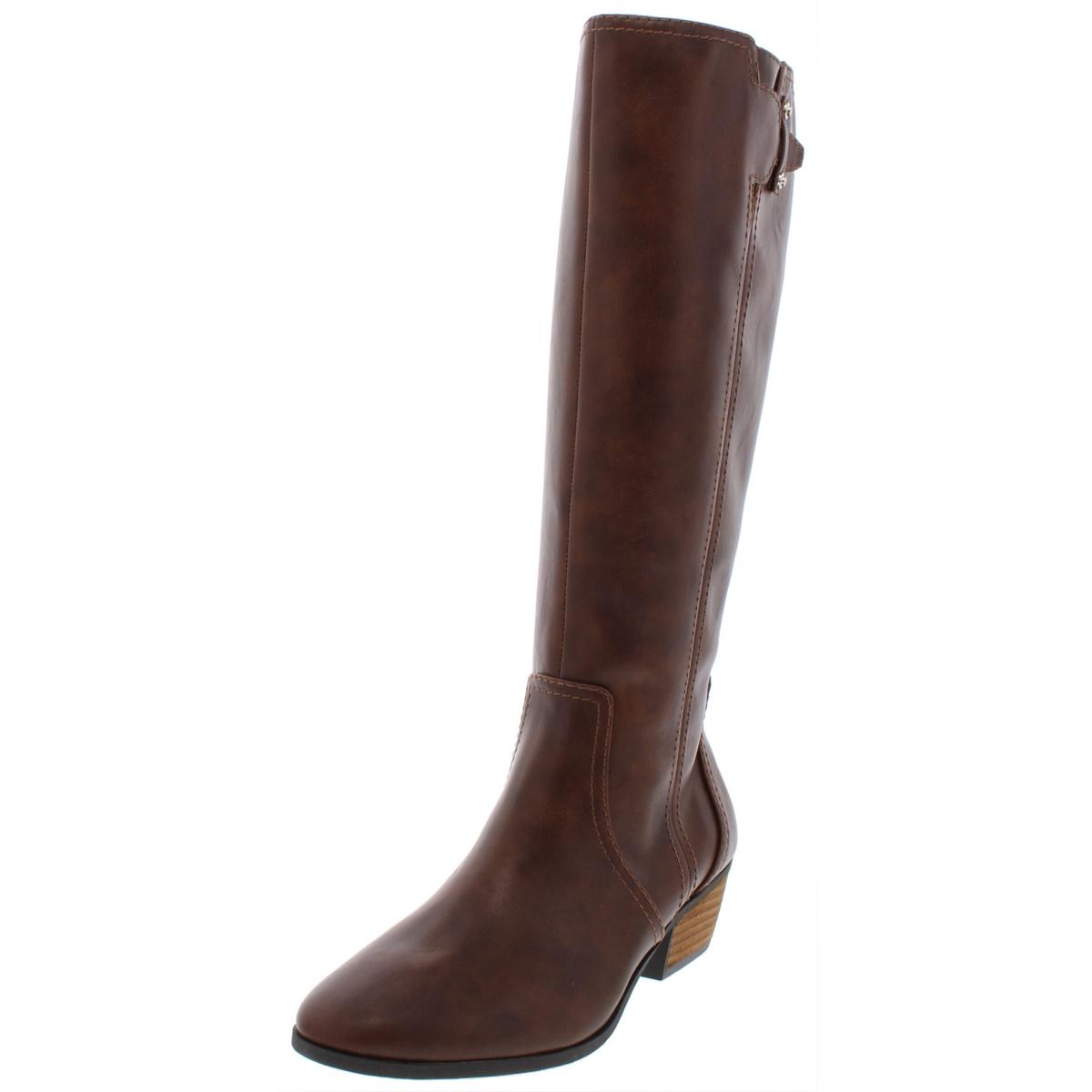 Dr. Scholl's Shoes Womens Brillance Faux Leather Tall Knee-High Boots