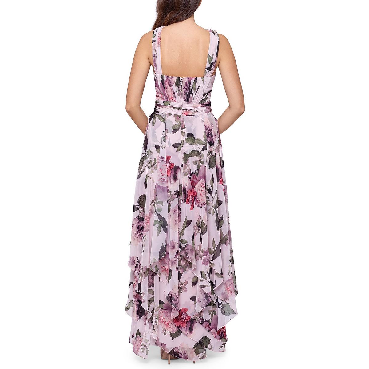 Xscape Womens Criss-Cross Maxi Maxi Dress