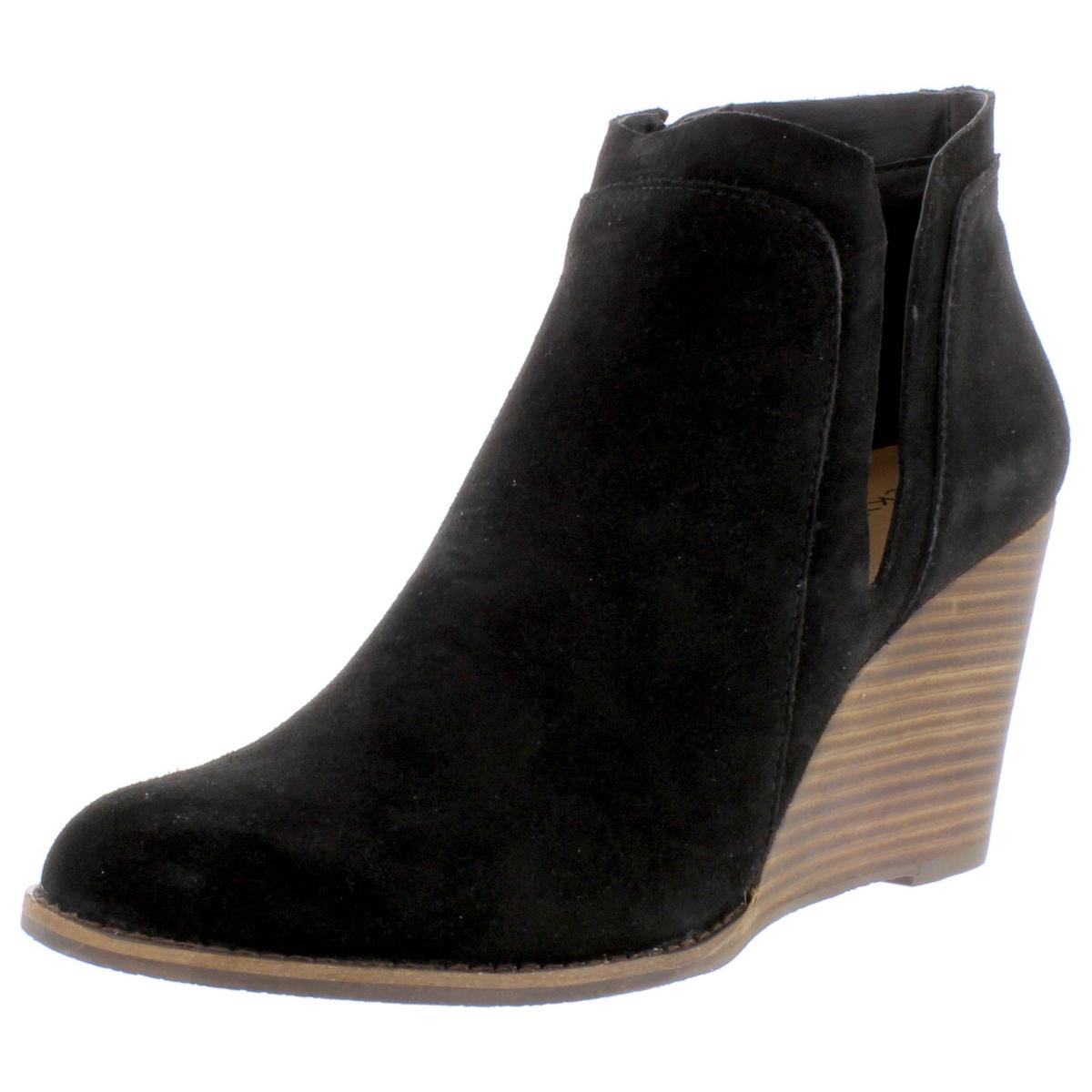 Lucky Brand Women's Yabba Stacked Wedge Ankle Bootie