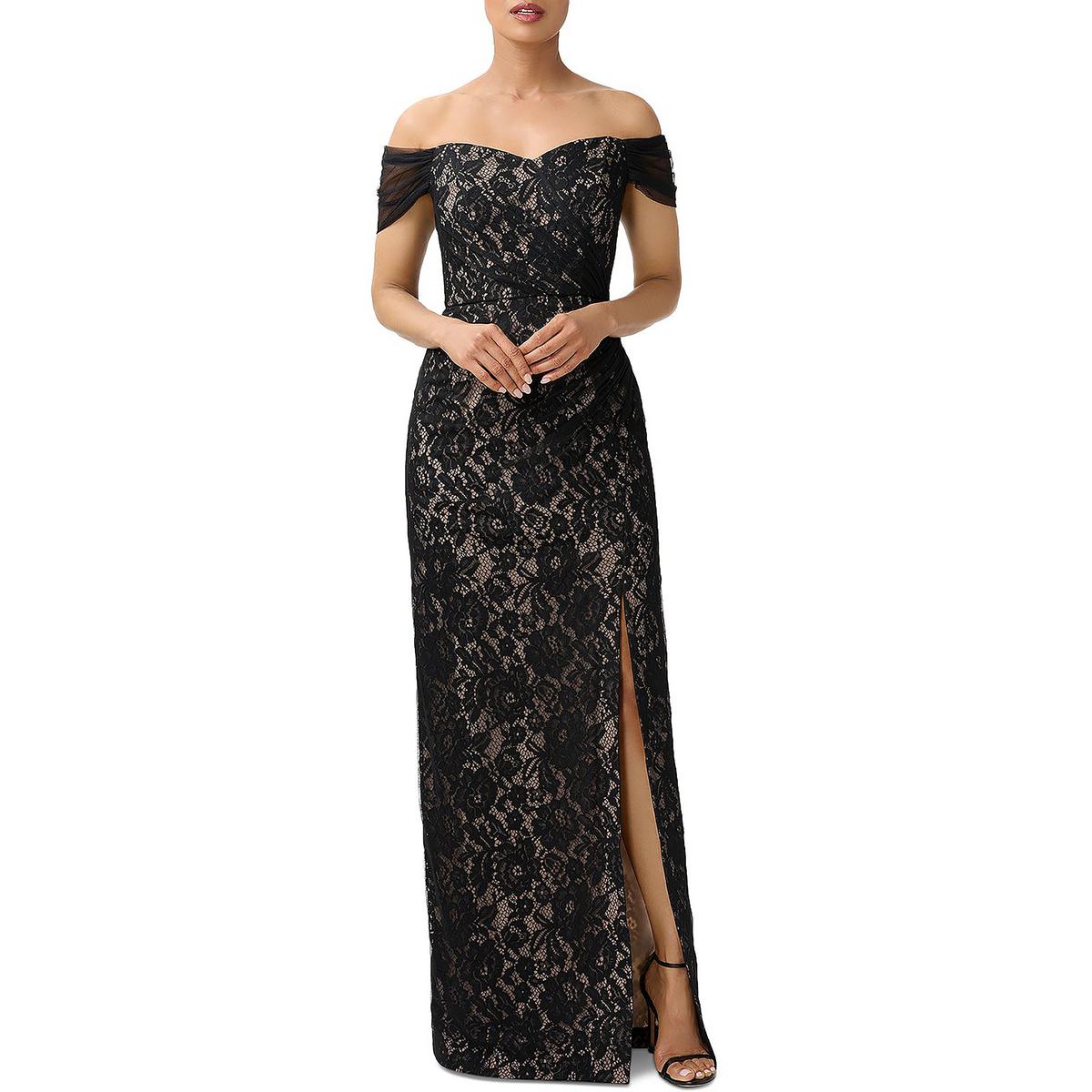 Aidan Mattox Womens Off The Shoulder Special Occasion Evening Dress