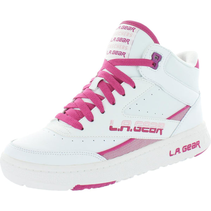 Skechers Womens L.A. Gear-Hot Shots Leather High-Top Fashion Sneakers