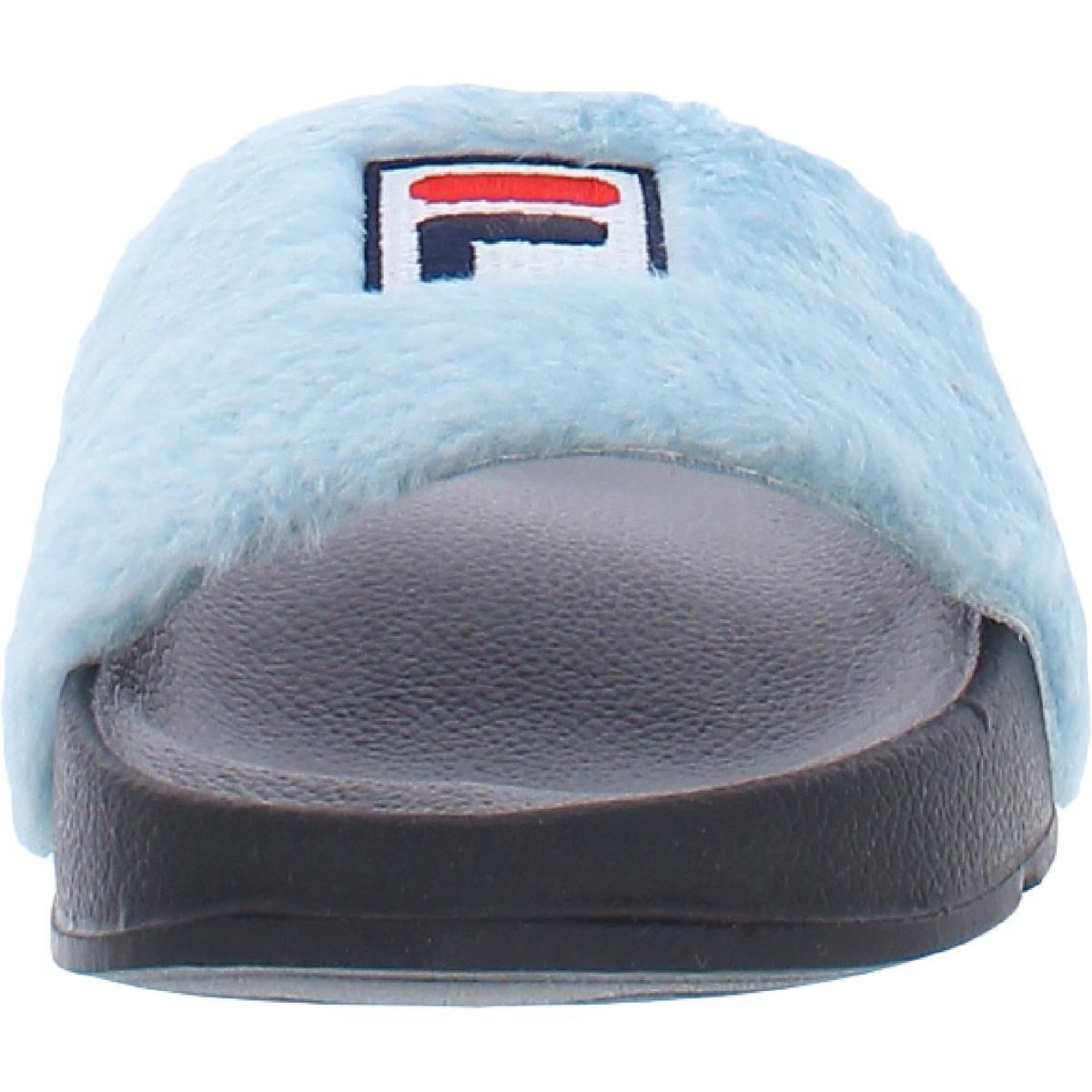 Fila Womens Difter X Baja East Fuzzy Slip On Slides