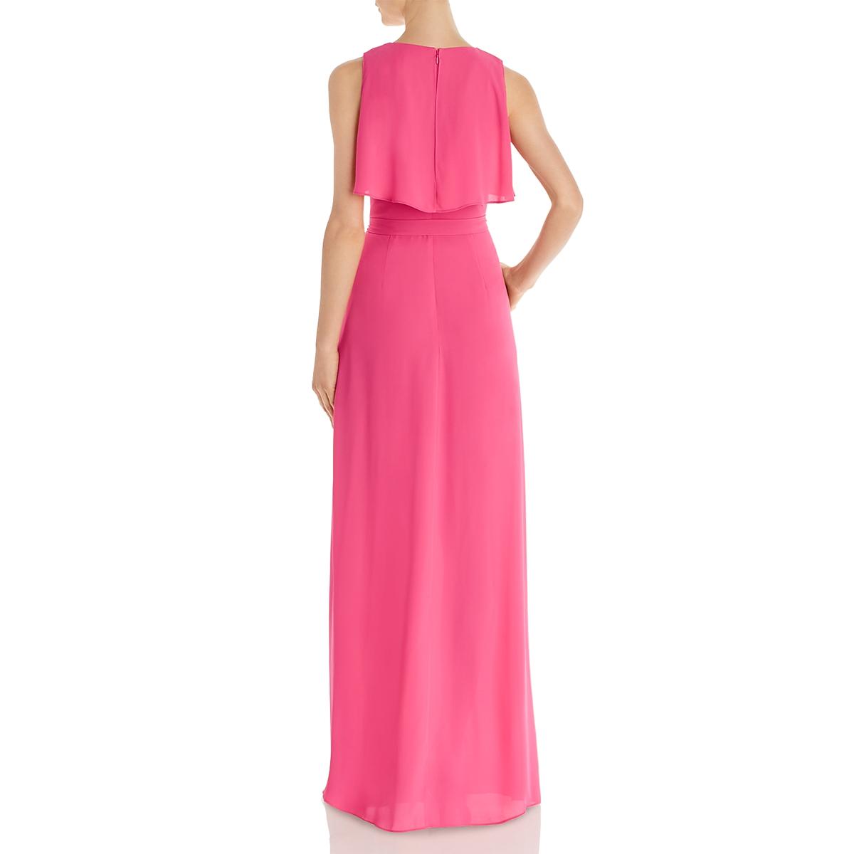 BCBGMAXAZRIA Womens Fenella Faux-Wrap Sleeveless Evening Dress product